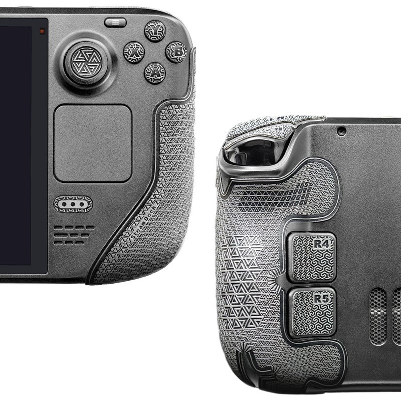 Luck&Link Controller Grip for Steam Deck OLED&LCD,Textured Skin kit,Anti-Skid Sweat-Absorbent Controllers Handle Grips, Buttons,Triggers,D-pad(PRO-Dark Gray) - Image 2